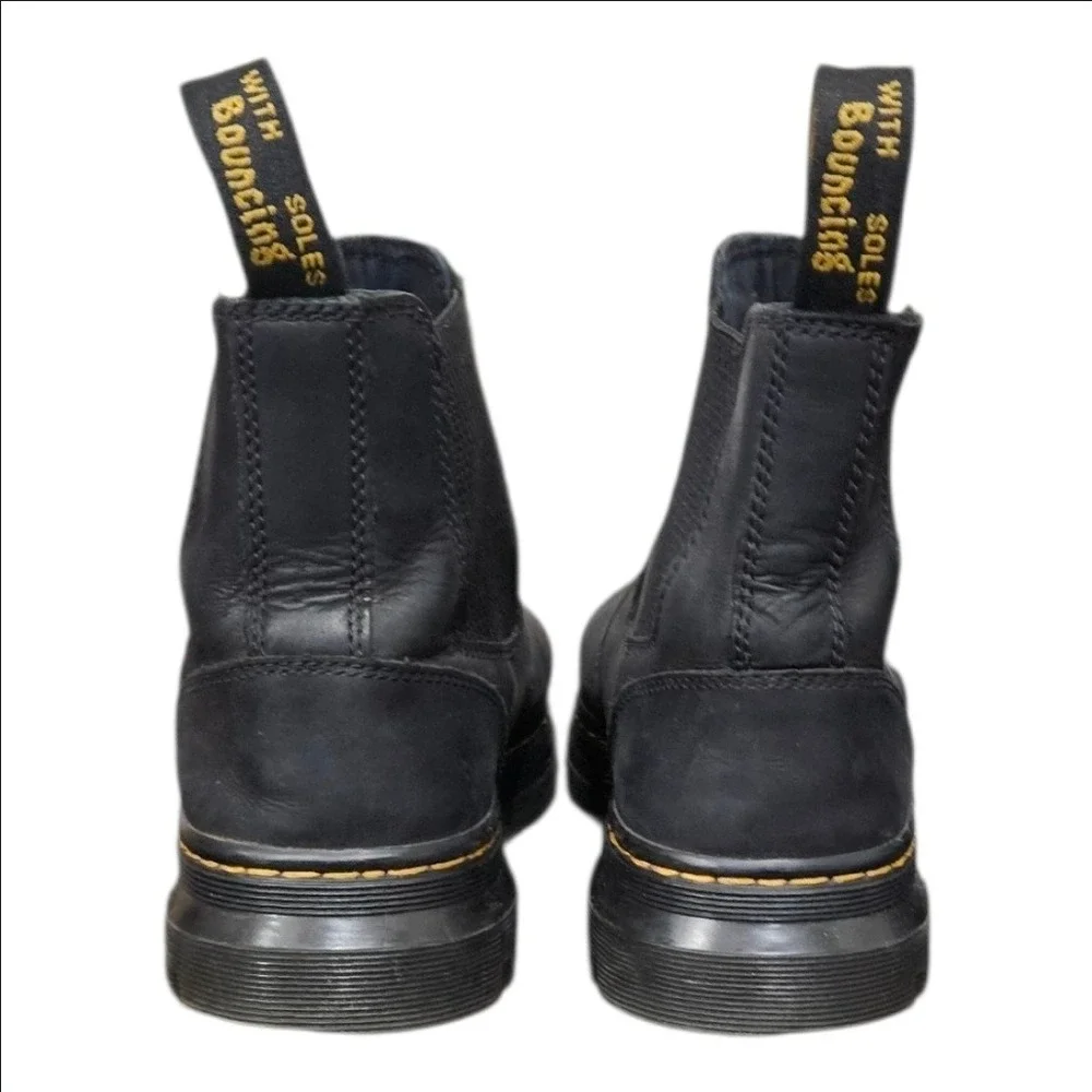 Dr. Martens Embury Black Leather Chelsea Boots Mens 9 Womens 10 AW004 Casual